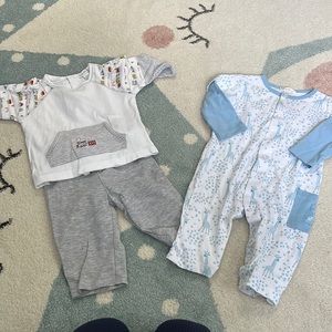 2 Kissy Kissy outfits in size 6-9 months